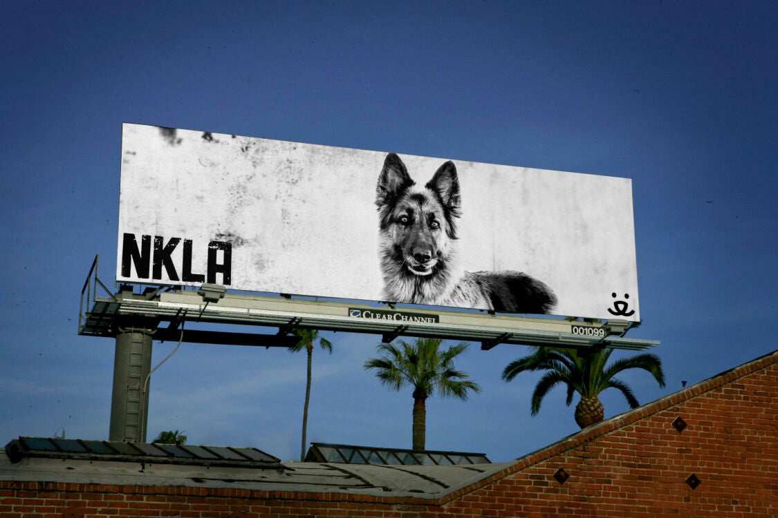 Billboard in Los Angeles from the start of NKLA